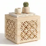 Homestyle4u Beistelltisch Braun Kiefer 40 x 38 x 40 cm