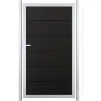 GROJA GroJaViento Zauntor Anthrazitgrau 100x180 cm Rahmen: Silber