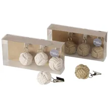Boltze Tischdeckenbeschwerer Zuber Jute weiß/natur Ø.4,5 cm 4-tlg. Set