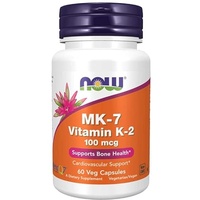 Now Foods Vitamin K2 MK-7, 100mcg, all-trans, 60 vegane Kapseln