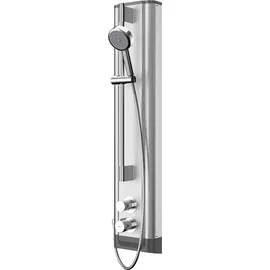 KWC AR Duschpaneel, F5, hydr., Edelstahl, Thermostat, HB-Garnitur