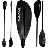 24move 24MOVE® Doppelpaddel LAGO Aluminium Paddel, Stand-Up Paddling, Paddel für Kajak, 220 cm, verstellbar