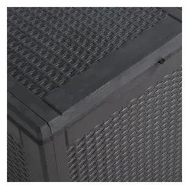 vidaXL Garten-Aufbewahrungsbox 90 L Schwarz PP Rattan