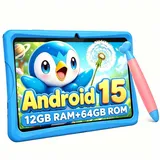 TABWEE K10 Kinder Tablet 10 Zoll, 12 GB RAM + 64 GB ROM (TF 2 TB) Kids Tablet mit Elternkontrolle, Schermo Anti-Luce Blu, WiFi 6, BT5.0, Widevine L1, Tablet Con Custodia - Blau