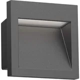 ledscom.de LED Wandeinbauleuchte NOLA, Downlight für außen, IP54, anthrazit matt, 90 x 90mm, kaltweiß