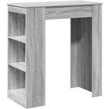 vidaXL Bartisch mit Regal Grau Sonoma 95x47x103,5 cm Holzwerkstoff