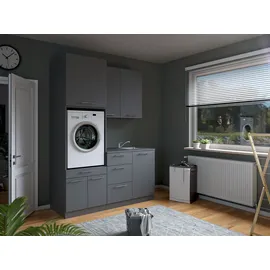laundreezy Mehrzweckschrank-Set 168 x 238 x 68 cm Grau