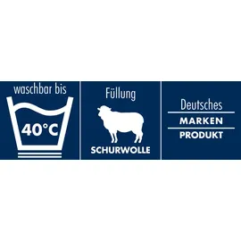 Badenia Bettcomfort Matratzenauflage Irisette Waschwolle 200 x 200 cm weiß