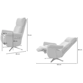 KAWOLA Relaxsessel NAMA Bouclé 78 x 111 x 86 cm hellgrau drehbar mit Kopfteil