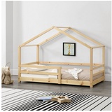 [en.casa]® [en.casa] Kinderbett Knätten 90x200 cm Holzfarben