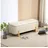 Homcom Polsterbank Leinenoptik Cremeweiß 111 x 44 x 44,5 cm