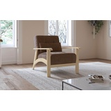sit&more Sessel »Billund«, Armlehnen aus Buchenholz in natur, verschiedene Bezüge und Farben braun