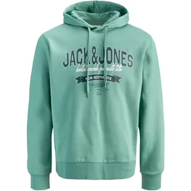 JACK & JONES Hoodie mit stylischem Print Mineral Blau M