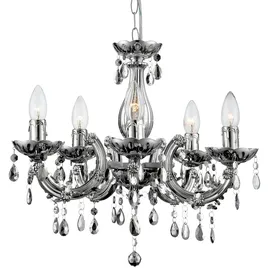 GLOBO Kronleuchter 5-flg. LED 44 cm silber