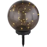 GLOBO LED-Solaraußenleuchte Kugel Ø 20 cm mit Lichterkette 30-flammig