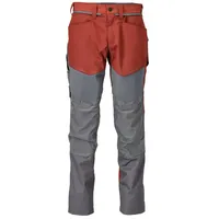 Mascot 22479-230 Hose mit Knietaschen, herbstrot/anthrazitgrau, 90C48