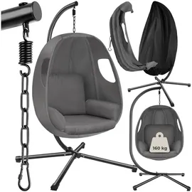 Tectake tectake® Hängesessel mit Gestell und Kissen 160kg