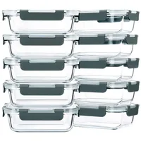luxuskollektion Frischhaltedose grau 10 x 0,625 l