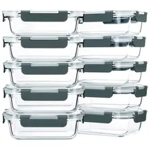 luxuskollektion Frischhaltedose grau 10 x 0,625 l