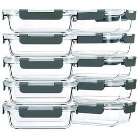 luxuskollektion Frischhaltedose grau 10 x 0,625 l