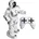 Silverlit YCOO 88071 Programm BOT by Silverlit Ferngesteuerter Roboter programmierbar Ton und Lichteffekte Bewegungssensoren multidirektionale Steuerung Reichweite 1m 40 cm weiß ab 5 Jahren