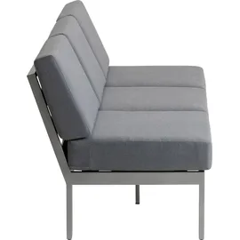 Dehner Chicago Loungebank 3-Sitzer grau/silber