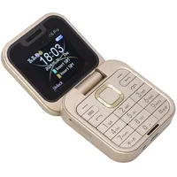 Jectse 2G-Klapptelefon, 1,77-Zoll-Klapphandy für Senioren, Große Ziffern, Lauter Ton, Seniorenhandy mit LED-Taschenlampe, HD-Rückfahrkamera, UKW-Radio, Dual-SIM-Karten-Standby, (goldene