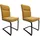 Hti-Living Schwingstuhl Liron Polyester gelb 2er-Set
