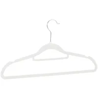 Relaxdays XXL Kleiderbügel Set, Samtbügel mit Hosenstange, Krawattenhalter, rutschfest,