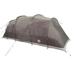vidaXL Tunnel-Familienzelt 6 Personen Braun Wasserdicht