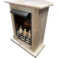 Ethanolkamin Gelkamin Modell Madrid Natur Eckkamin inklusive 27 teiligem Set - Weiß/Schwarz