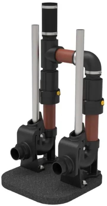 Jung Pumpen Easyfix 50 Duo JP51000 Einbauset für eine Doppelpumpanlage