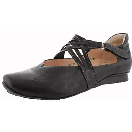 THINK! Damen CHILLI chromfrei gegerbte nachhaltige Halbschuhe, SCHWARZ 0000