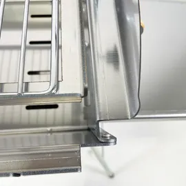Grillpeter Mangal Edelstahl Astana 2 mm rostfrei Schaschlik Grill Rost verstellbar