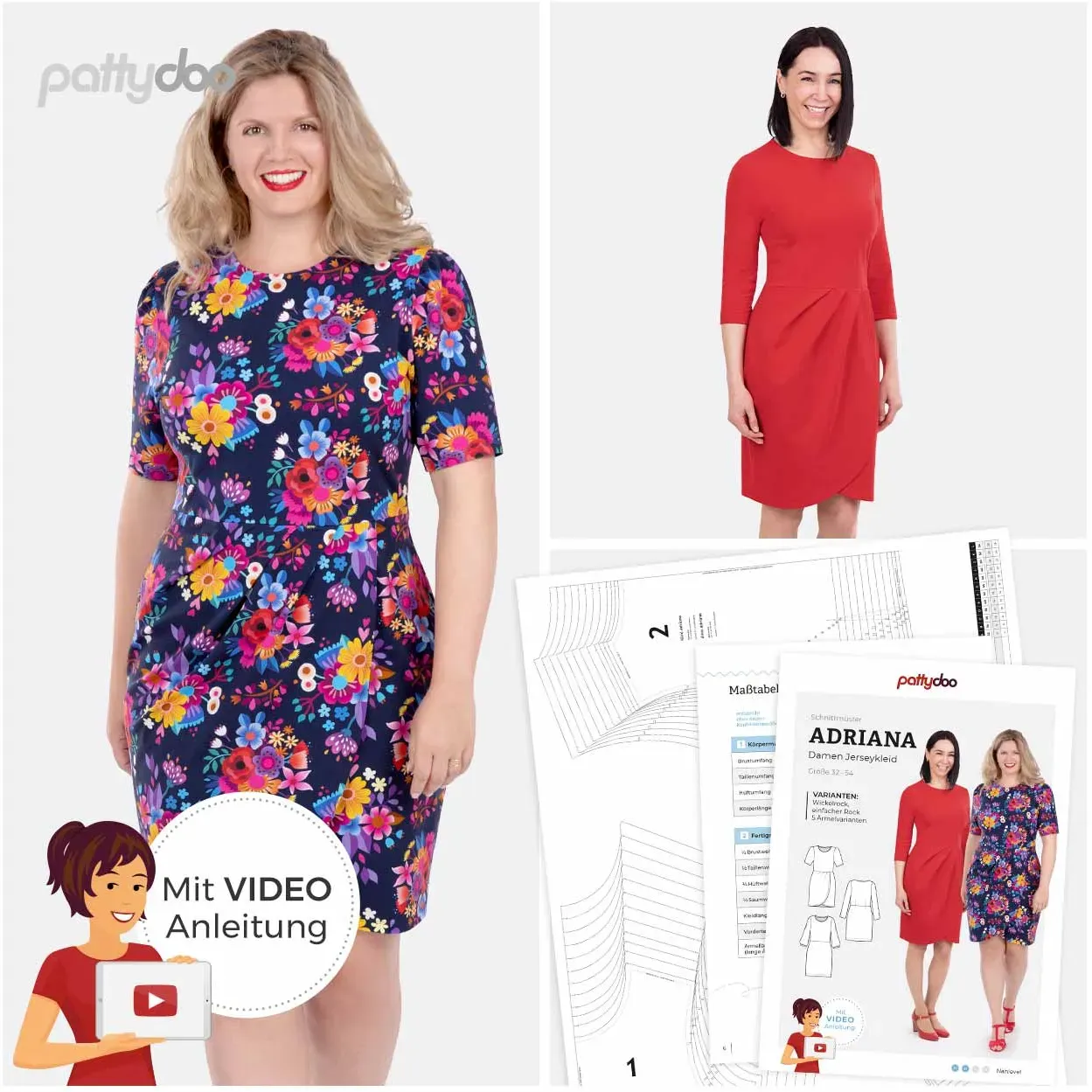 Pattydoo Papierschnittmuster Jerseykleid Adriana