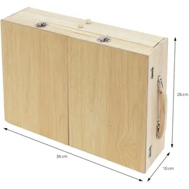 ECD Germany Malset Koffer 85-teilig, Künstlerset Maler, inkl 3 Zeichenblock, Acrylpad & Zubehör, Malkoffer Kunstbedarf für Einsteiger & Profis