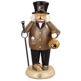 Müller GmbH Räuchermann Banker, 25 cm hoch, original Erzgebirge Seiffen