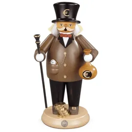 Müller GmbH Räuchermann Banker, 25 cm hoch, original Erzgebirge Seiffen