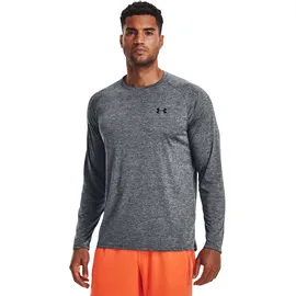 Under Armour Mens Long-Sleeves Men's Ua TechTM Long Sleeve, Pitch Gray, 1328496-012, XS