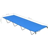 vidaXL Oxford Campingbett 180x60x19 Cm - Blue - One Size