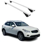Omac Barres De Toit Pour Infiniti Qx50 I 2013-2017 – Antivol Inclus – Charge Max 75 Kg – 2 Barres Argent