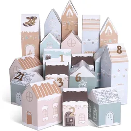 luxuskollektion Befüllbarer Adventskalender 24 Häuser für Kinder