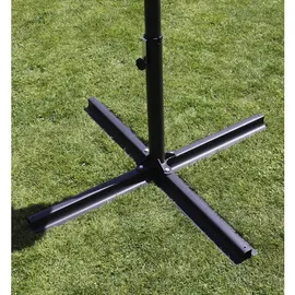 LECO Schirmständer, Kreuz, für Rohrdurchmesser von 50 mm - grau