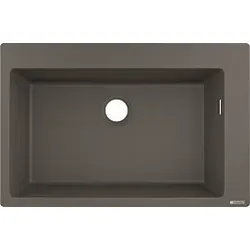 hansgrohe Einbauspüle 43313290 770 x 510 mm, 1 Hauptbecken, Hahnloch vordefiniert, steingrau