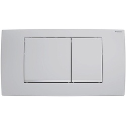 Geberit Twinline 30 Drückerplatte/2-Men.-Spül. Mattchrom/easy-to-clean 115899JQ1