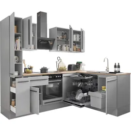 BASIC by Balculina Winkelküche L-Form 250 cm grau