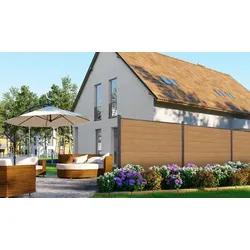 PVC Steckzaun  - 180 x 180 cm - aus PVC (Polyvinylchlorid)