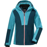 Killtec Mädchen Ksw 155 Grls Jckt Skijacke Funktionsjacke mit Kapuze und Schneefang, Türkis, 128 EU