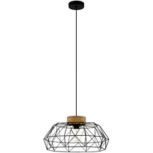 EGLO Padstow 1-flg. 110 cm schwarz Holz-Stahl