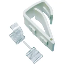 GARDINIA Klemmträger Easy Click für Vitragestangen/Caféhausstangen, 2 Stück, Weiß